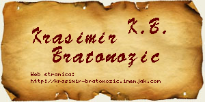 Krasimir Bratonožić vizit kartica
